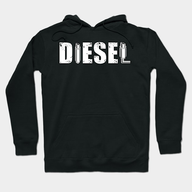 Exhaust Pipe Design for Diesel Drivers Hoodie by c1337s